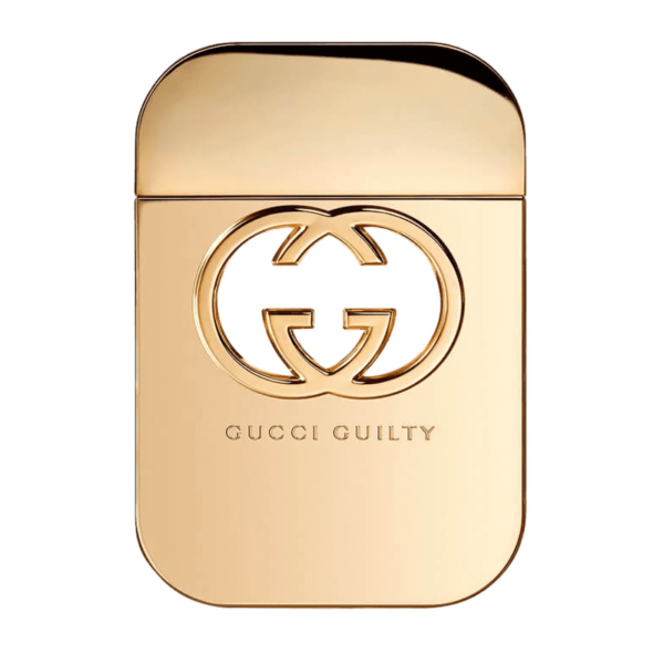 Guilty for her by Gucci is a lady's perfume in the gold bottle
